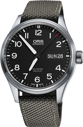 Oris Aviation Self winding Automatic Black Mens Watch 75276984164FS-GREY 