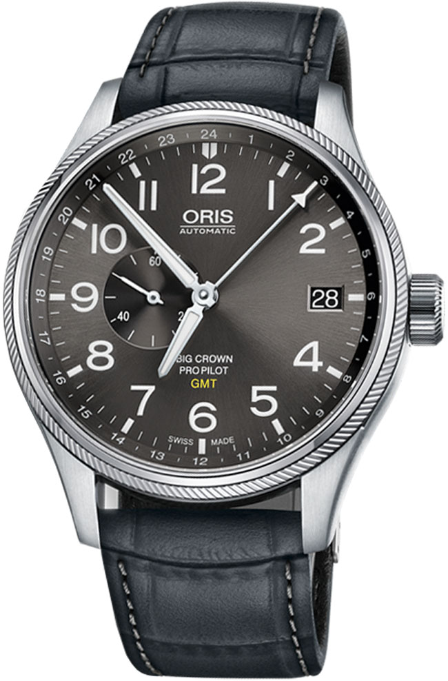 Oris Aviation Self winding Automatic Grey Mens Watch 74877104063LS 