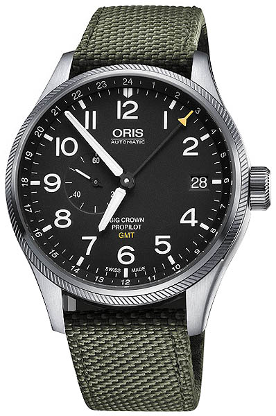 Oris Aviation Self winding Automatic Black Mens Watch 74877104164FS-GREEN 