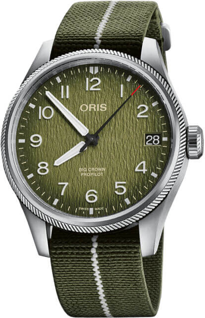 Oris Aviation Self winding Automatic Green Mens Watch 75177614187FS 