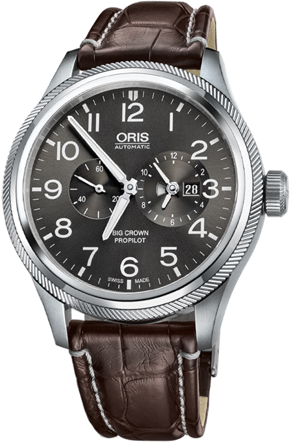 Oris Aviation Self winding Automatic Grey Mens Watch 69077354063LS 