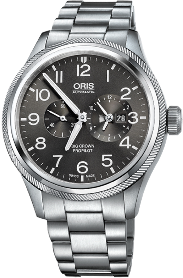 Oris Aviation Self winding Automatic Grey Mens Watch 69077354063MB 