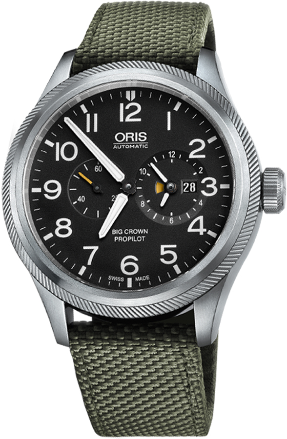 Oris Aviation Self winding Automatic Black Watch 69077354164FS-GREEN 