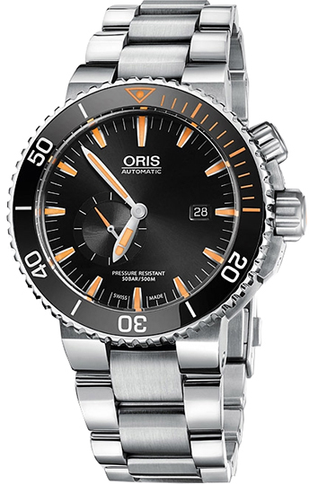 Oris Diving Self winding Automatic Black Mens Watch 74377097184MB 