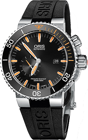 Oris Diving Self winding Automatic Black Mens Watch 74377097184RS 