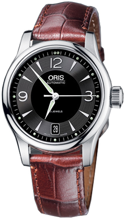 Oris Culture Self winding Automatic Black Mens Watch 73375784064LS-BRN 
