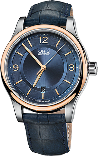 Oris Culture Self winding Automatic Blue Mens Watch 73375944335LS 