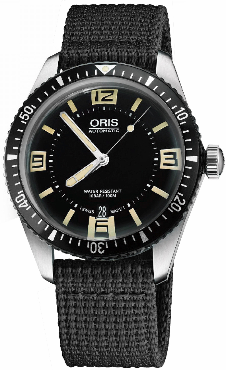 Oris Diving Self winding Automatic Black Mens Watch 73377074064FS-BLACK 