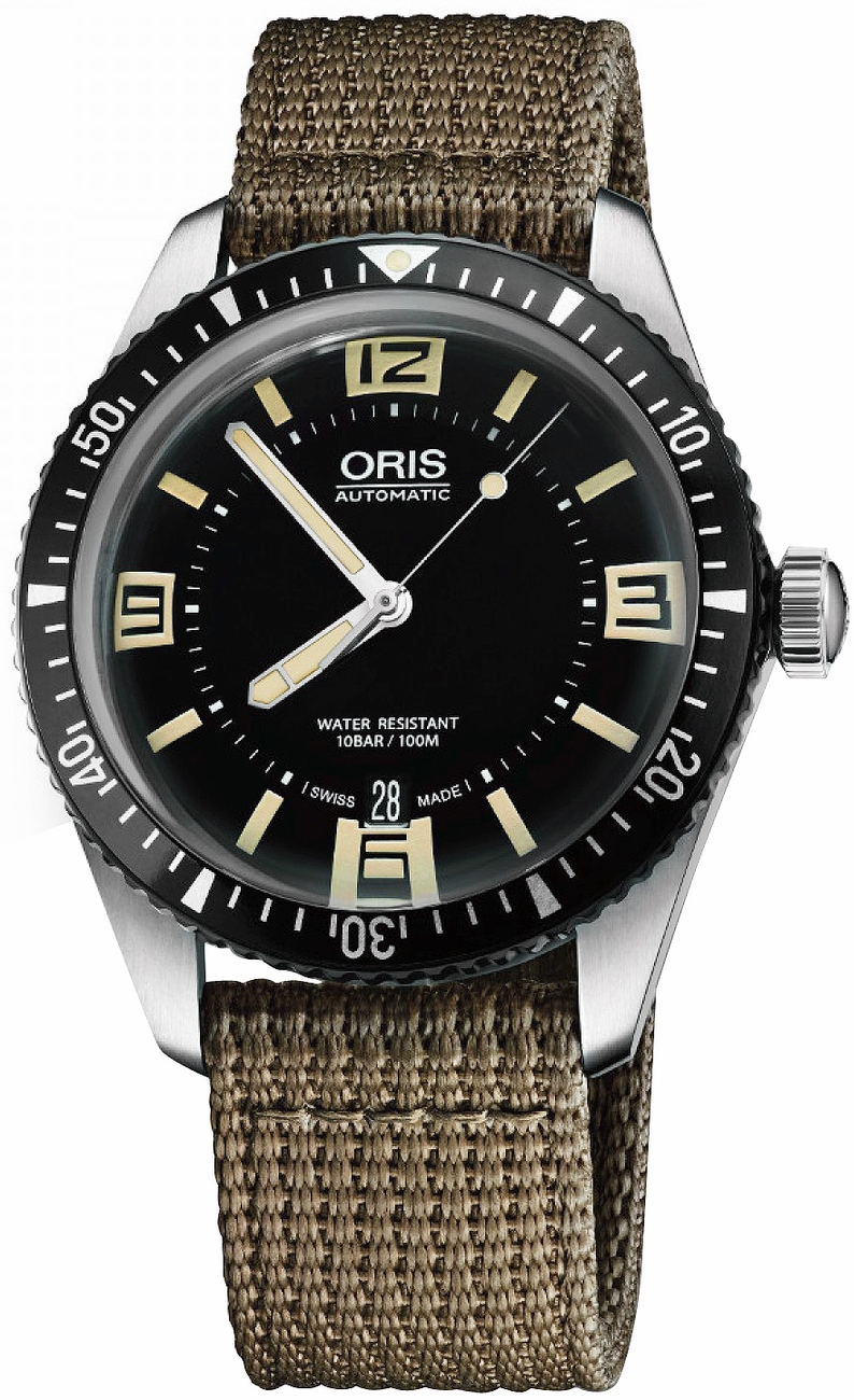 Oris Diving Self winding Automatic Black Mens Watch 73377074064FS 