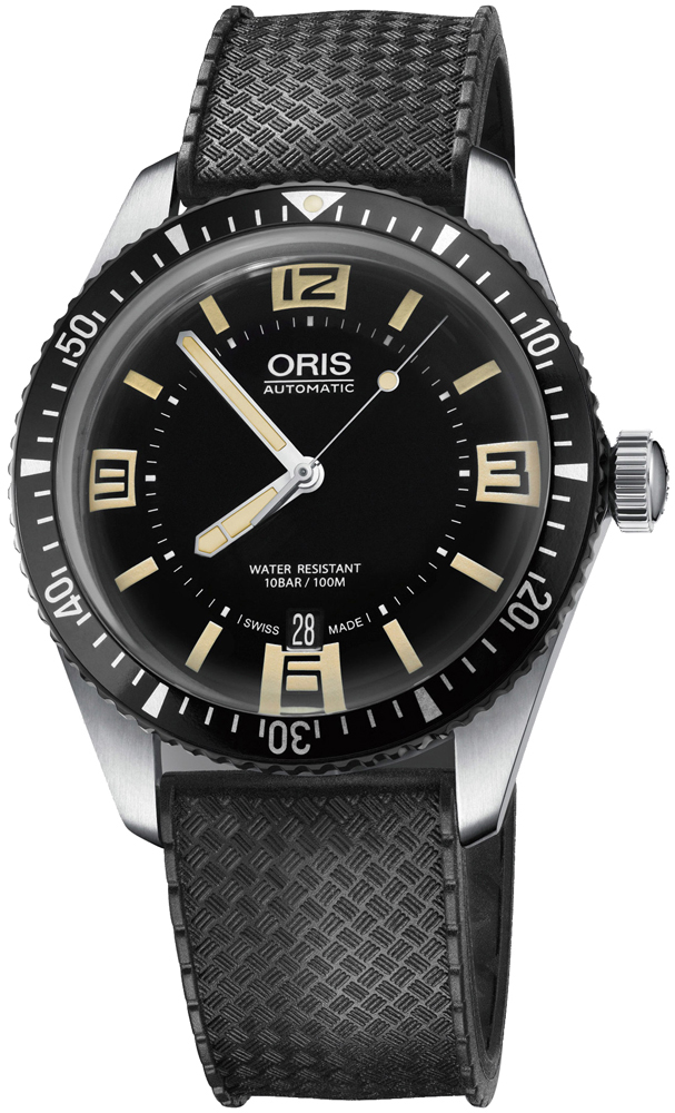 Oris Diving Self winding Automatic Black Mens Watch 73377074064RS 