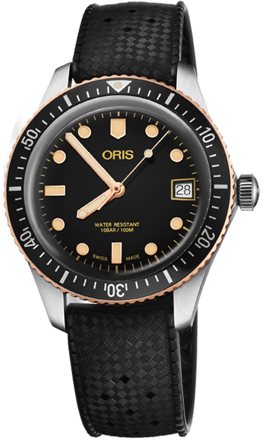 Oris Diving Self winding Automatic Black Mens Watch 73377474354RS 