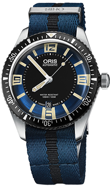 Oris Diving Self winding Automatic Blue Mens Watch 73377074035FS 