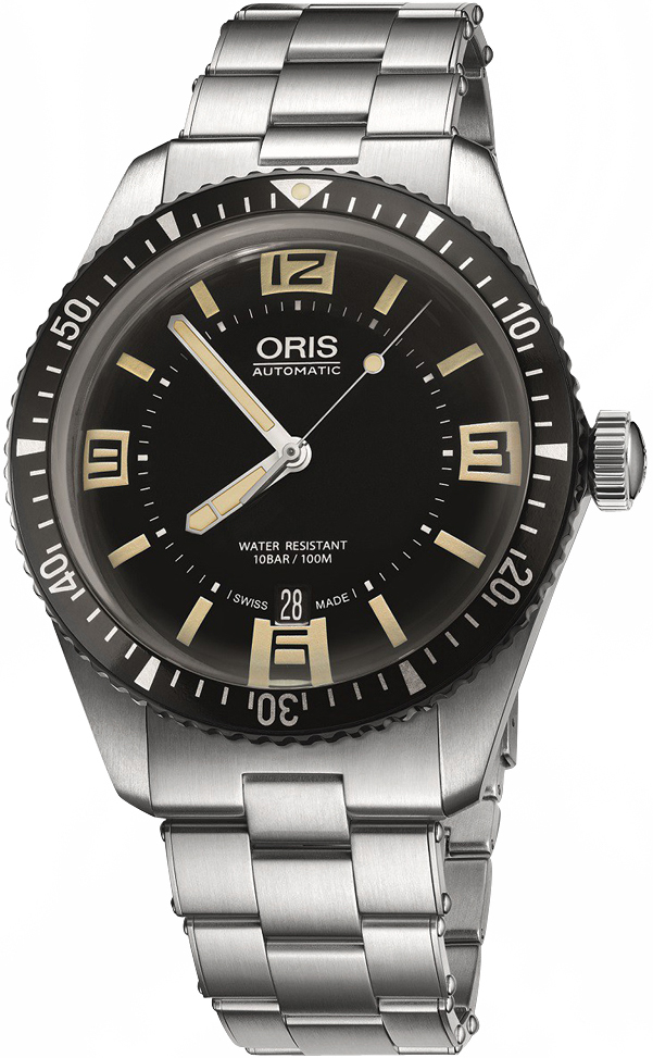 Oris Diving Self winding Automatic Black Mens Watch 73377074064MB 