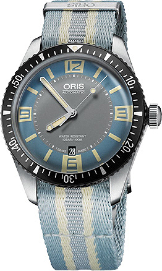 Oris Diving Self winding Automatic Blue Mens Watch 73377074065FS-BLUE 