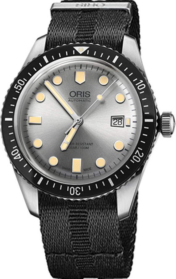 Oris Diving Self winding Automatic Silver Mens Watch 73377204051FS 