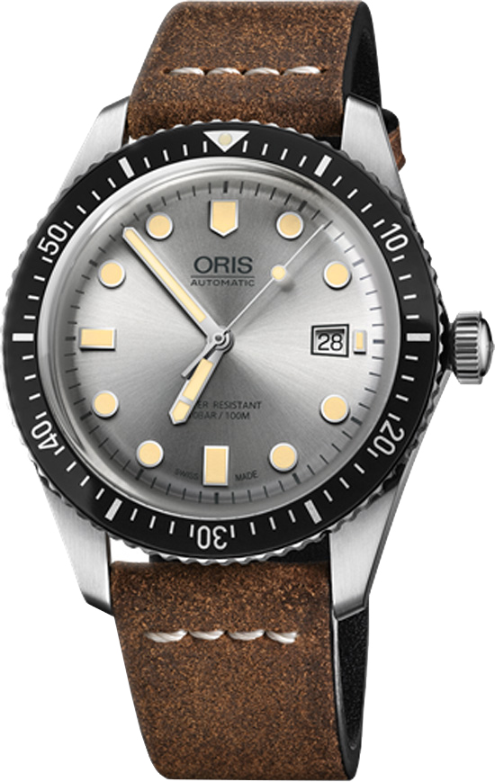 Oris Diving Self winding Automatic Silver Mens Watch 73377204051LS 