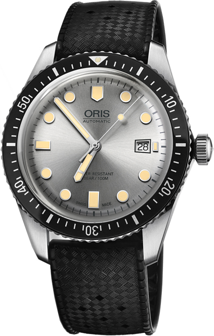 Oris Diving Self winding Automatic Silver Mens Watch 73377204051RS 