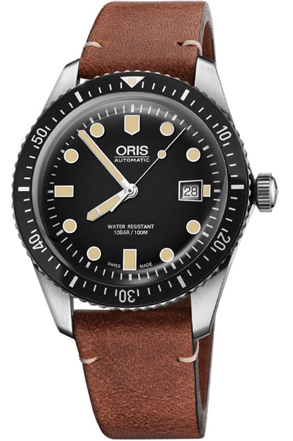 Oris Diving Self winding Automatic Black Mens Watch 73377204054LS 