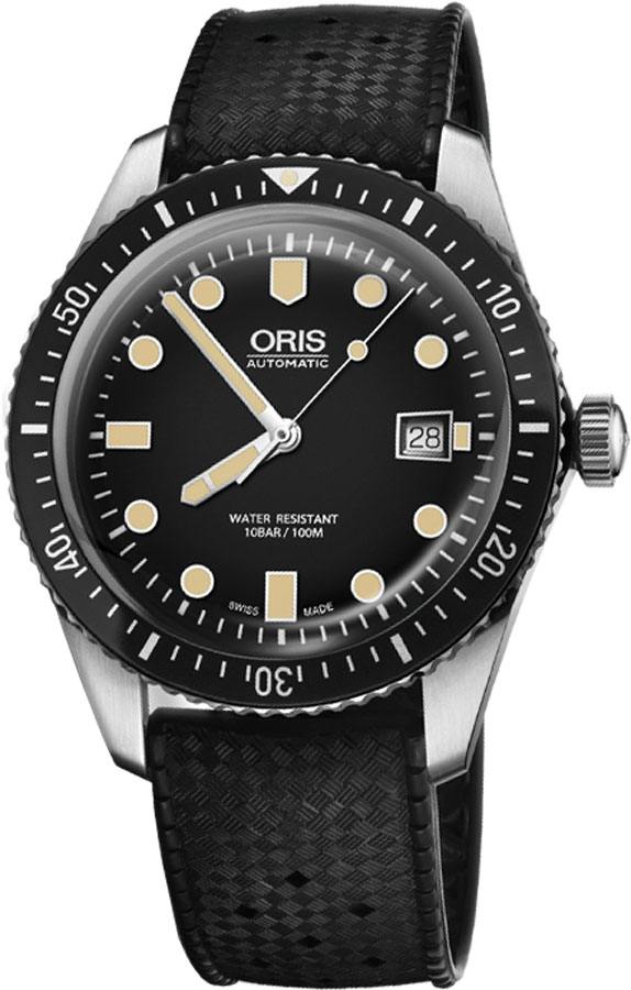Oris Diving Self winding Automatic Black Mens Watch 73377204054RS 
