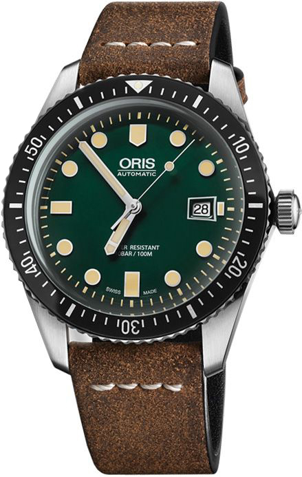 Oris Diving Self winding Automatic Green Mens Watch 73377204057LS 