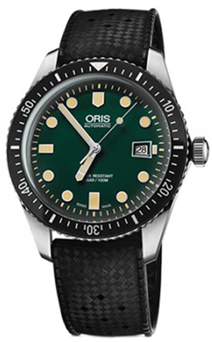 Oris Diving Self winding Automatic Green Mens Watch 73377204057RS 
