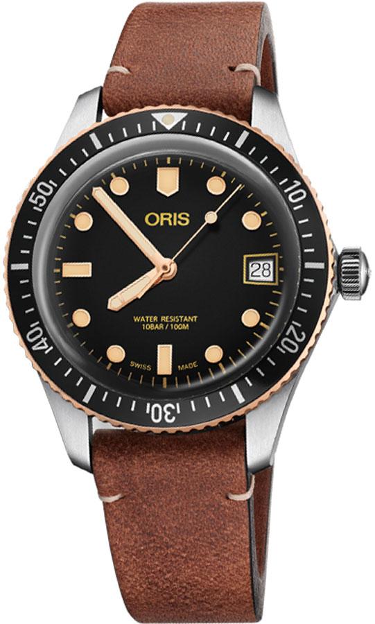 Oris Diving Self winding Automatic Black Mens Watch 73377474354LS 