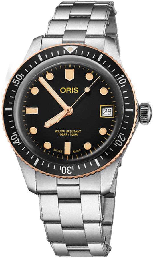 Oris Diving Self winding Automatic Black Mens Watch 73377474354MB 
