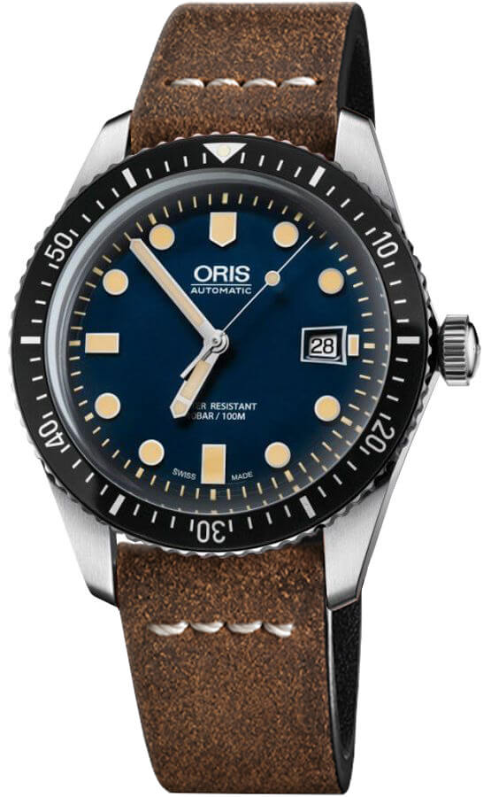 Oris Diving Self winding Automatic Blue Mens Watch 73377204055LS-AGED 