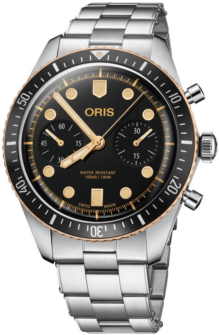 Oris Diving Self winding Automatic Black Mens Watch 77177444354MB 