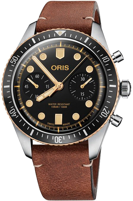 Oris Diving Self winding Automatic Black Mens Watch 77177444354LS 