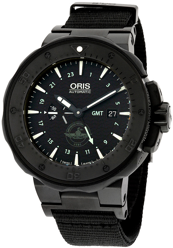 Oris Diving Self winding Automatic Black Mens Watch 74777157754FS-RS 