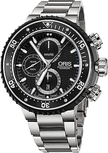 Oris Diving Self winding Automatic Black Mens Watch 77477277154MB 