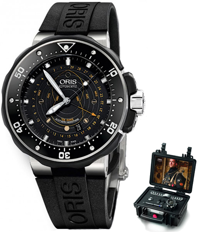 Oris Diving Self winding Automatic Black Mens Watch 76176827134RS-MB 