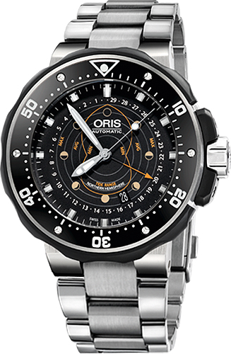 Oris Diving Self winding Automatic Black Mens Watch 76176827154MB 