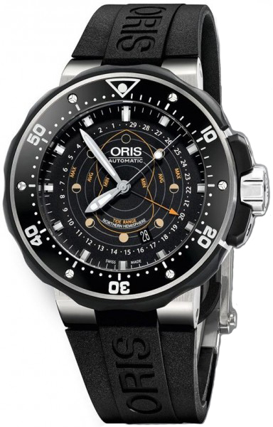 Oris Diving Self winding Automatic Black Mens Watch 76176827154RS 