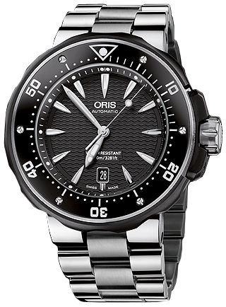 Oris Diving Self winding Automatic Black Mens Watch 73376467154MB 