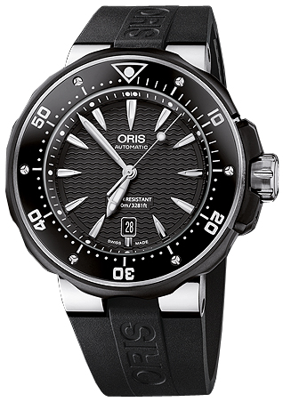 Oris Diving Self winding Automatic Black Mens Watch 73376467154RS 