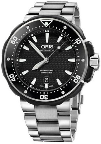 Oris Diving Self winding Automatic Black Mens Watch 73376827154MB 