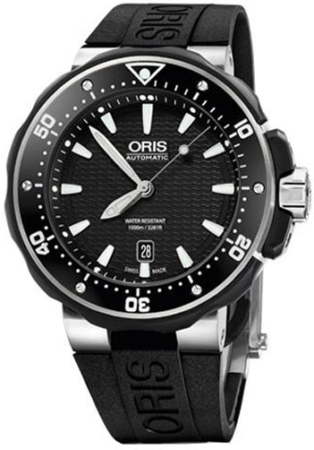 Oris Diving Self winding Automatic Black Mens Watch 73376827154RS 