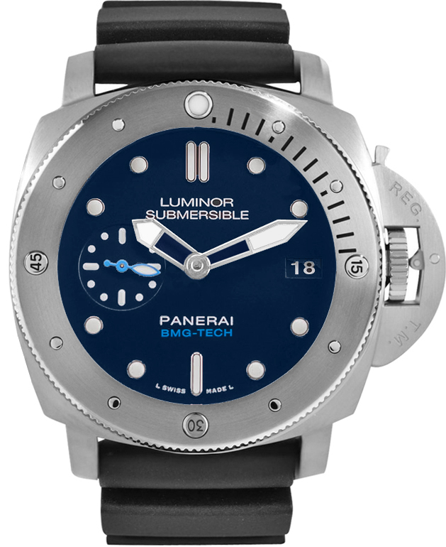 Panerai Luminor Self winding Automatic Blue Mens Watch PAM00692 
