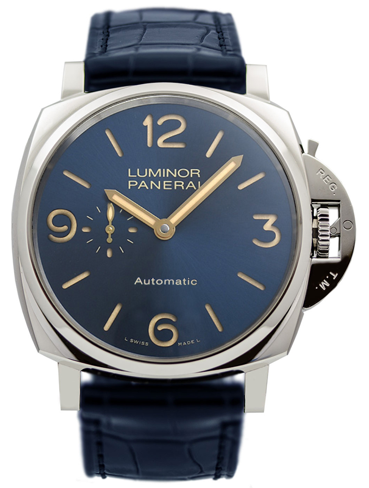 Panerai Luminor Self winding Automatic Blue Mens Watch PAM00729 