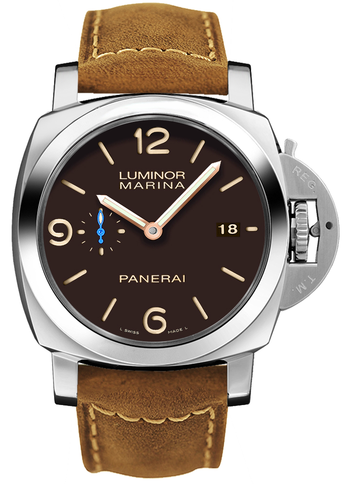 Panerai Luminor Self winding Automatic Brown Mens Watch PAM01351 