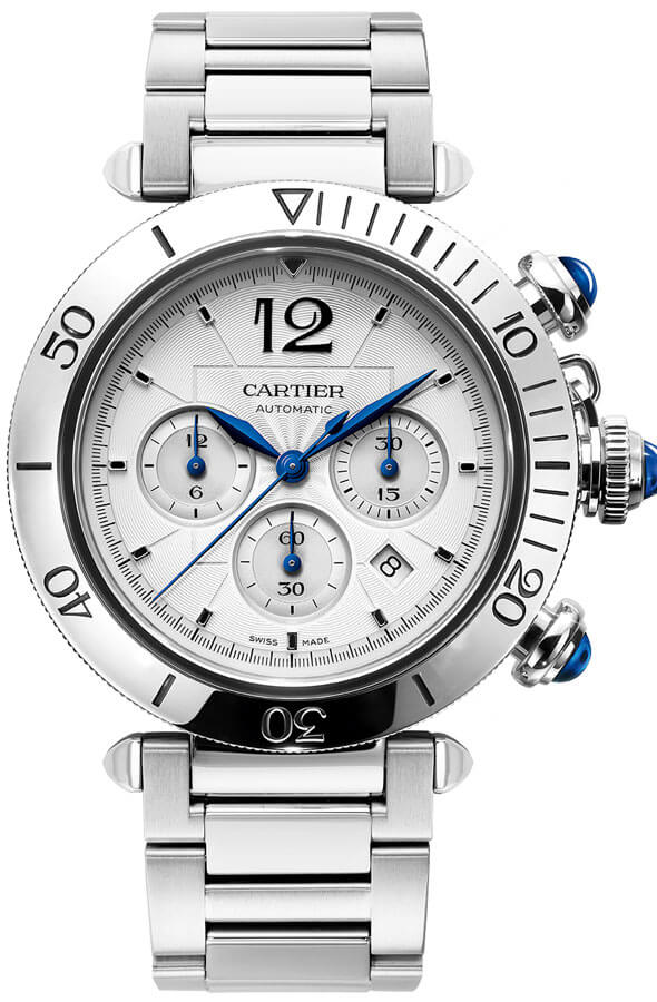 Cartier Pasha 41mm Steel Chronograph Men's Watch WSPA0018 