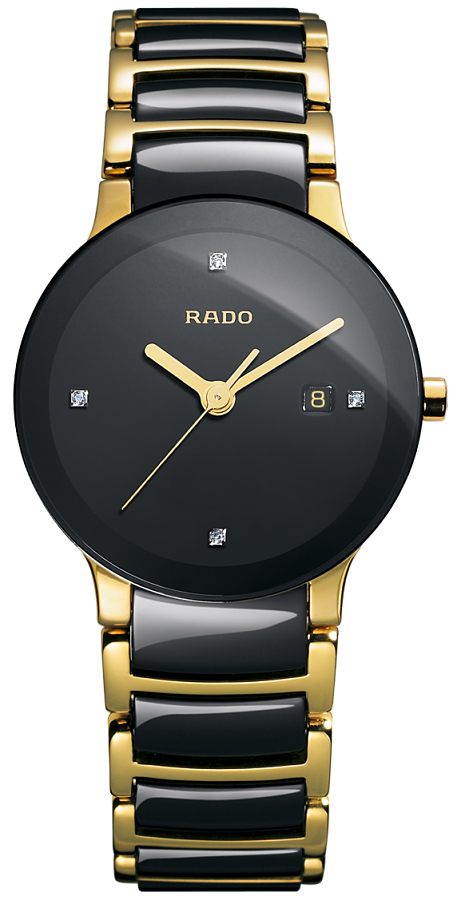 Rado Centrix Battery Operated Quartz Black Ladies Watch R30930712 