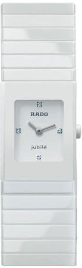 Rado Ceramica Battery Operated Quartz White Ladies Watch R21712702 