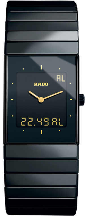 Rado Ceramica Battery Operated Quartz Black Mens Watch R21324162 