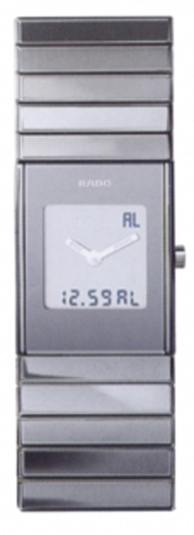 Rado Ceramica Battery Operated Quartz Silver Watch R21387152 