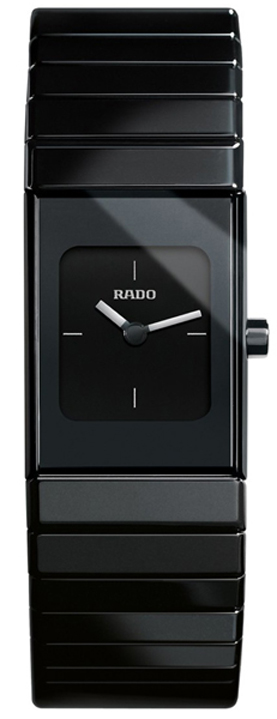 Rado Ceramica Battery Operated Quartz Black Ladies Watch R21540242 