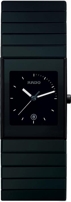 Rado Ceramica Battery Operated Quartz Black Mens Watch R21713152 