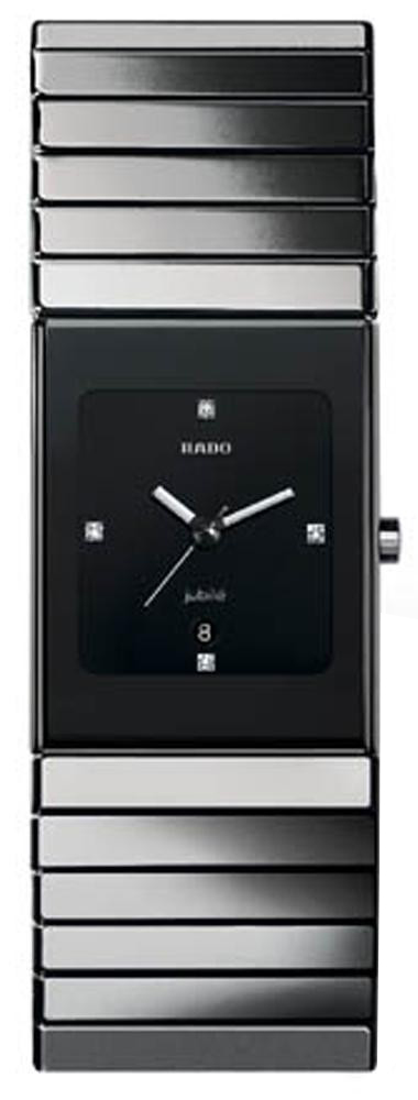 Rado Ceramica Battery Operated Quartz Black Mens Watch R21826752 